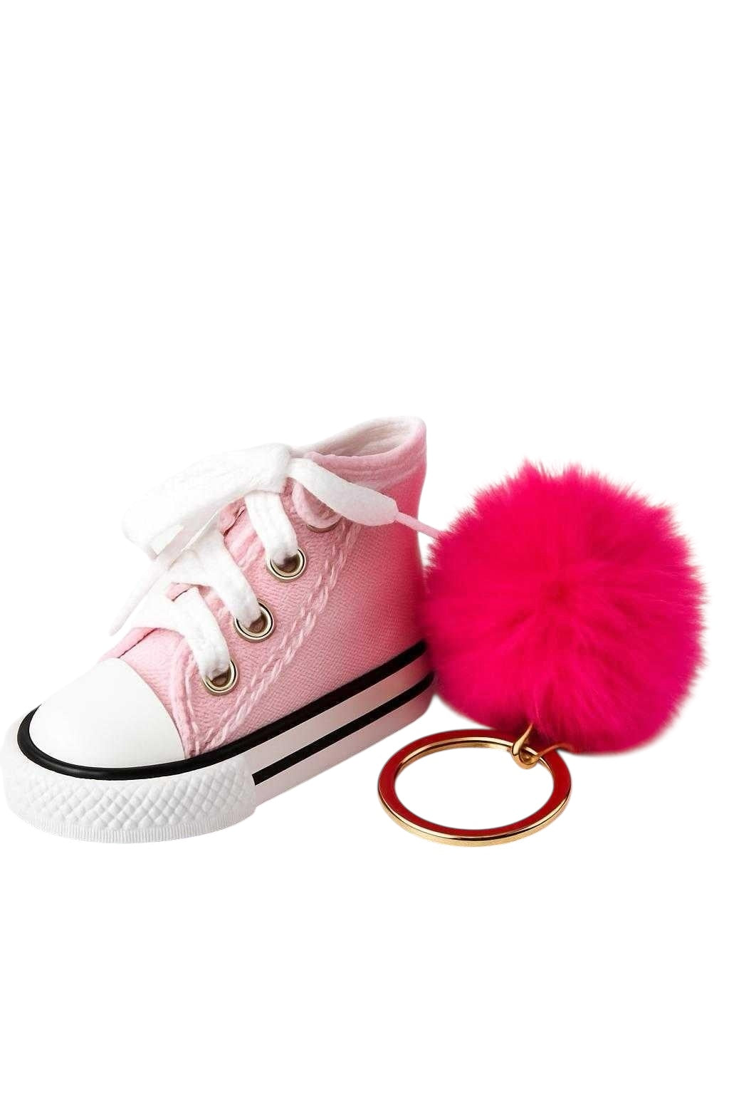 Pom Powered Kicks keychain